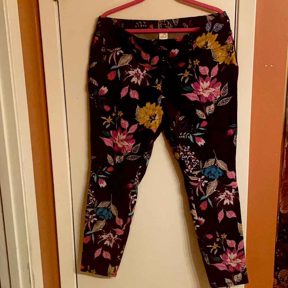 Floral stretchy jeggings